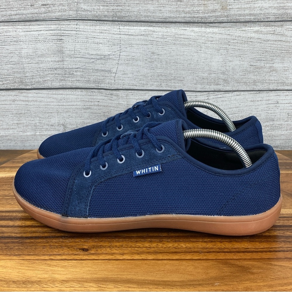 WHITIN Men’s Barefoot Wide Toe Box Minimalist Sneaker Navy Gum Some Size 11 W81